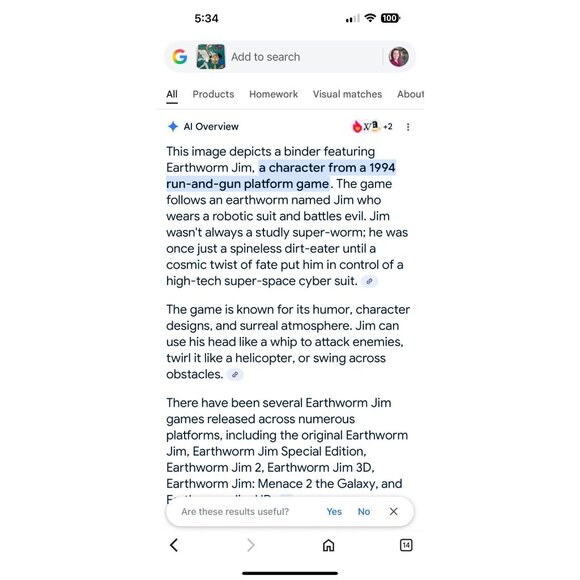 Vintage (1995) Earthworm Jim School Folder (RARE)‎ - Picture 7 of 7